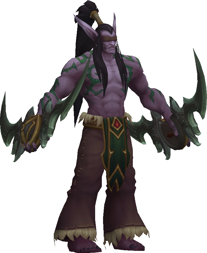 Image Result For Illidan Stormrage Illidan Stormrage - Male Night Elf Png (681x832), Png Download