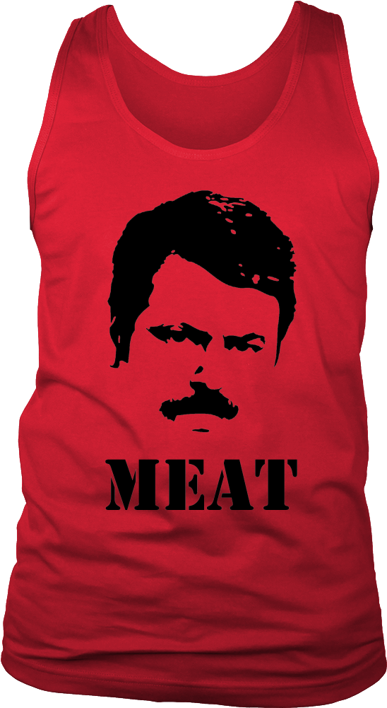 Ron Swanson Meat Men's Tank Top - Happy Birthday - Zodiac - Legends Are Born In February (1000x1000), Png Download