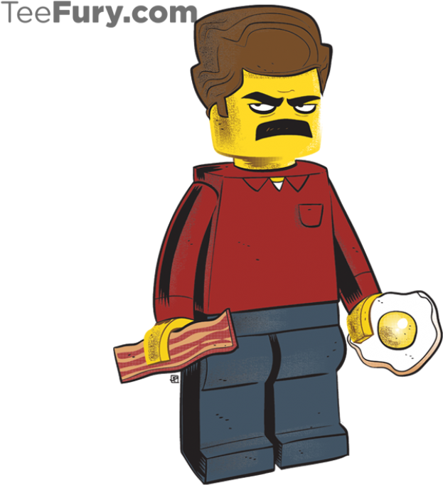 Check Out Today's Tee Fury Shirt Lego Ron Swanson Fyi - Teefury (799x706), Png Download