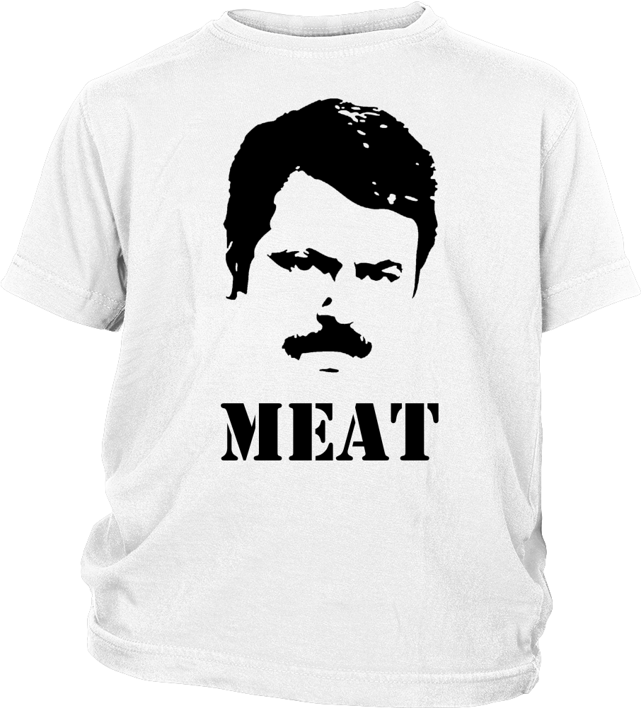 Ron Swanson Meat Youth Shirt - Fur Missile T Shirt (1000x1000), Png Download