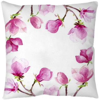 Magnolia Watercolor Wreath Floral Frame Border Wedding - Bridal Shower Clipart Floral (400x400), Png Download