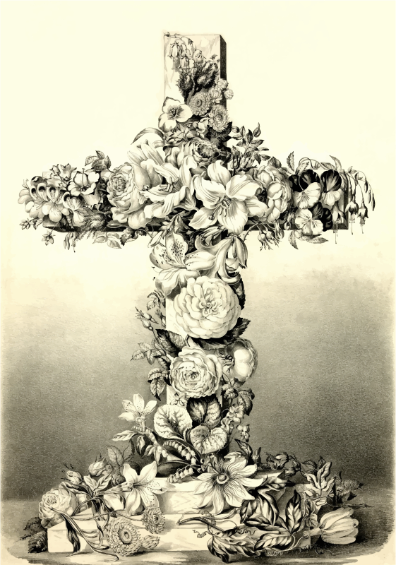Medium Image - Public Domain Vintage Cross (561x800), Png Download