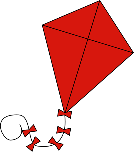 Ribbon Clipart Kite - Red Kite Clipart (440x500), Png Download