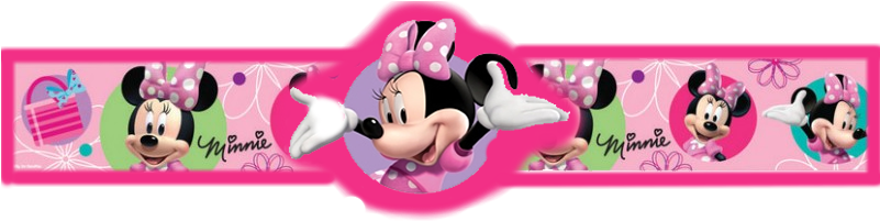Free Printable Labels, Book Marks Or Napkin Ring - Minnie's Bow-tique Dream Party Invitations And Thank (800x233), Png Download