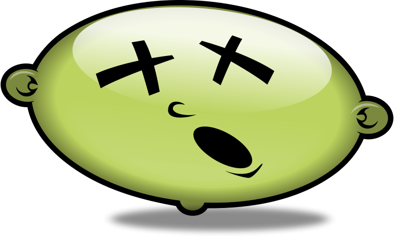 Cartoon Sick Face (600x365), Png Download