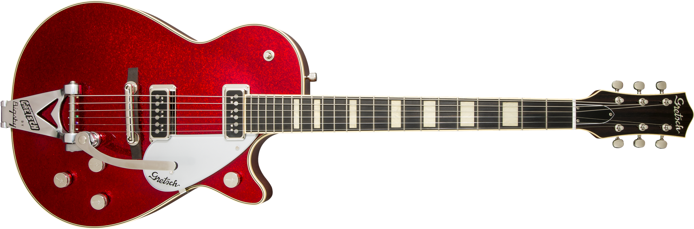 G6129t Rdsp Ltd15 Duo Jet™, Ebony Fingerboard, Red - Gretsch Duo Jet Red Sparkle (2400x798), Png Download