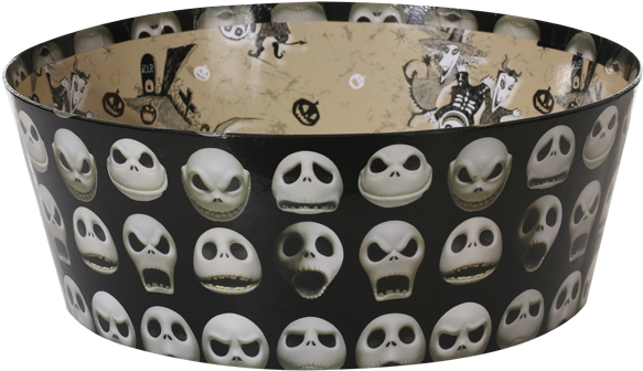 Jack Skellington Paperboard Candy Bowl - Nightmare Before Christmas Candy Bowl (650x438), Png Download