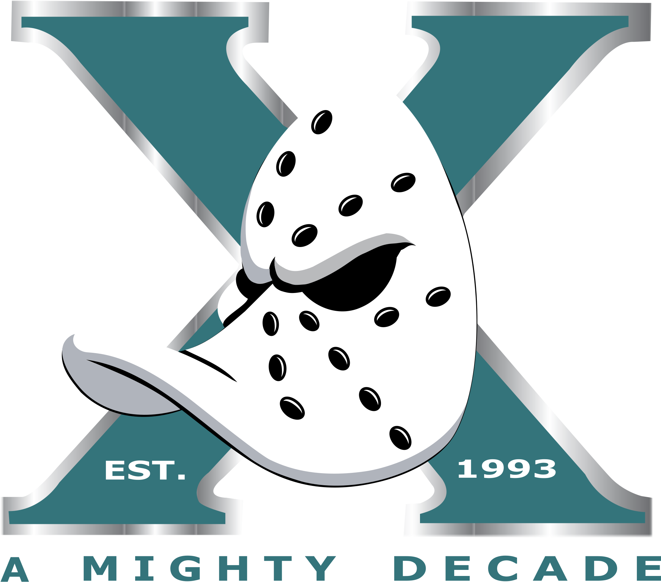 Anaheim Mighty Ducks Logo Png Transparent - Mighty Ducks Teal Logo (2400x2400), Png Download