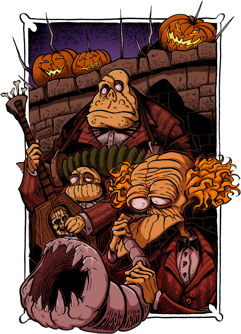 Clipart Halloween Nightmare Before Christmas Graphics - Halloween Town Zombies Greeting Card (800x1132), Png Download