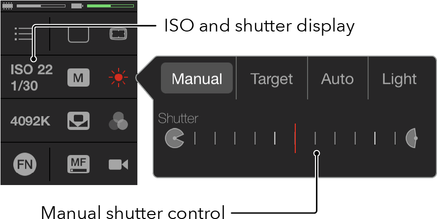 Shutter Flyout@2x - Exposure (900x482), Png Download