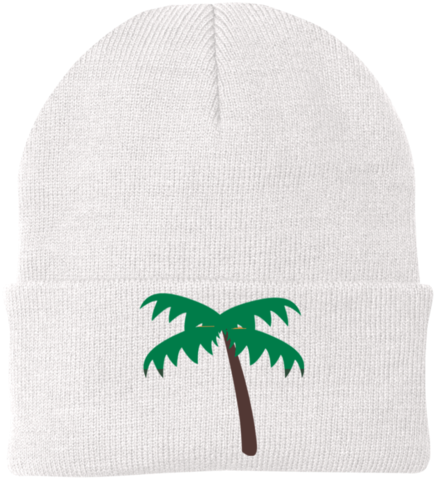 Palm Tree Emoji Cp90 Port Authority Knit Cap - Palm Tree Emoji Stc10 Sport-tek Dry Zone Nylon Cap (480x480), Png Download