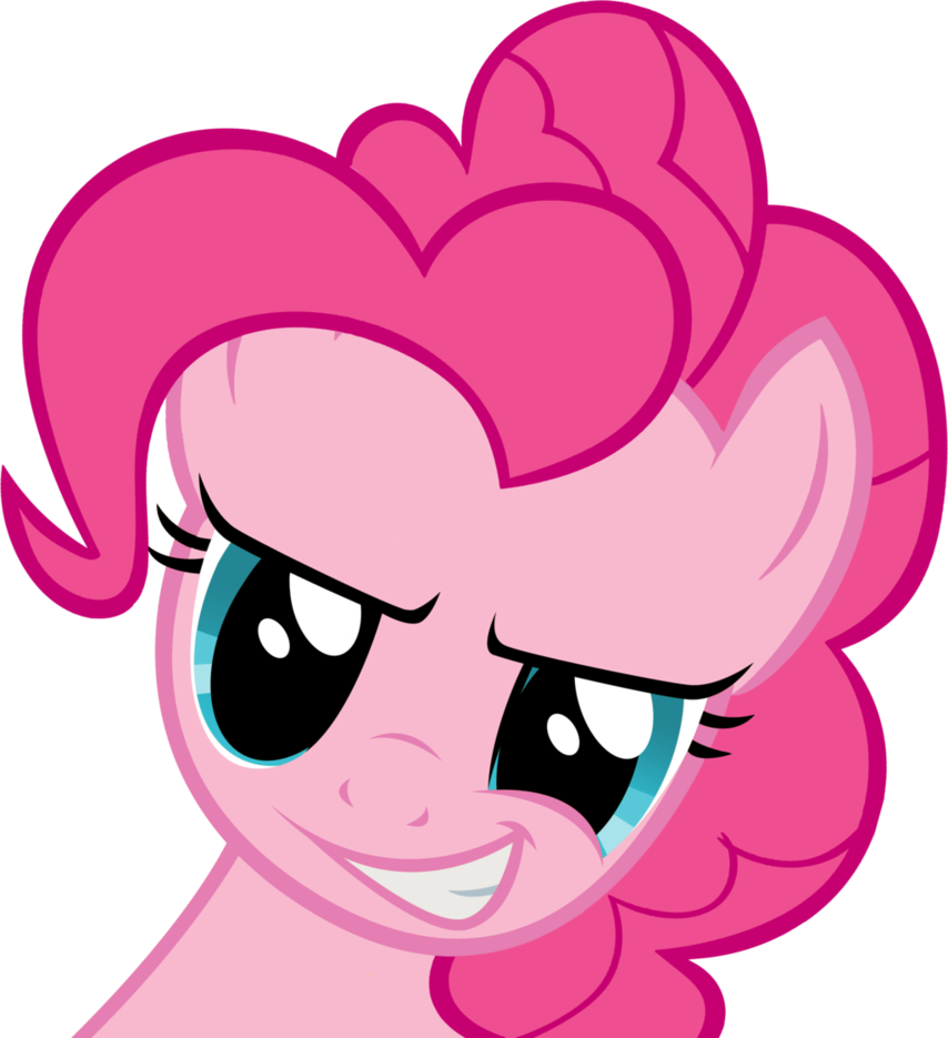 Pinkiepiemike, Grin, Pinkie Pie, Recolor, Safe, Smirk, - Mlp Pinkie Pie Face (854x935), Png Download