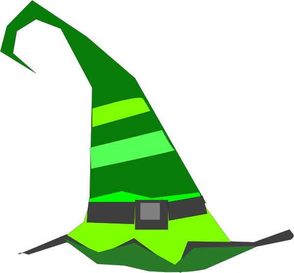 Green Witch Hat Clipart (600x557), Png Download