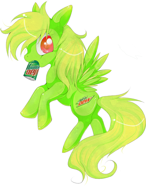 Mountain Dew Clipart Moutain Dew - Unicorn Drinking Mountain Dew (562x762), Png Download
