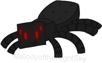Kawaii Minecraft Spider - Minecraft Spider Kawaii (400x500), Png Download