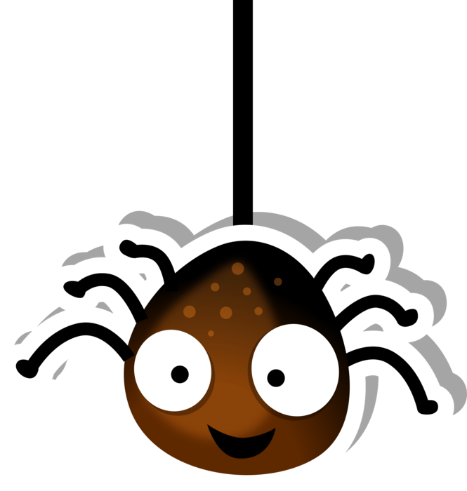 Cute Spider Hanging Sticker - Spider (665x700), Png Download