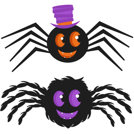 Halloween Cute Spiders - Clip Art (432x432), Png Download