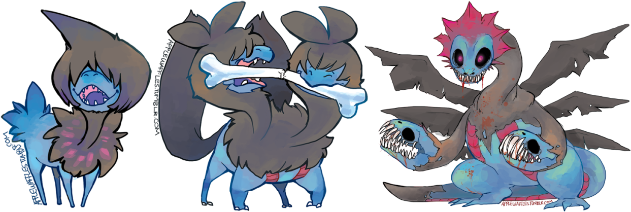 Pokemon Togepi Togekiss Togetic Hydreigon Deino Applewaffles - Pokemon Deino Memes (1280x427), Png Download