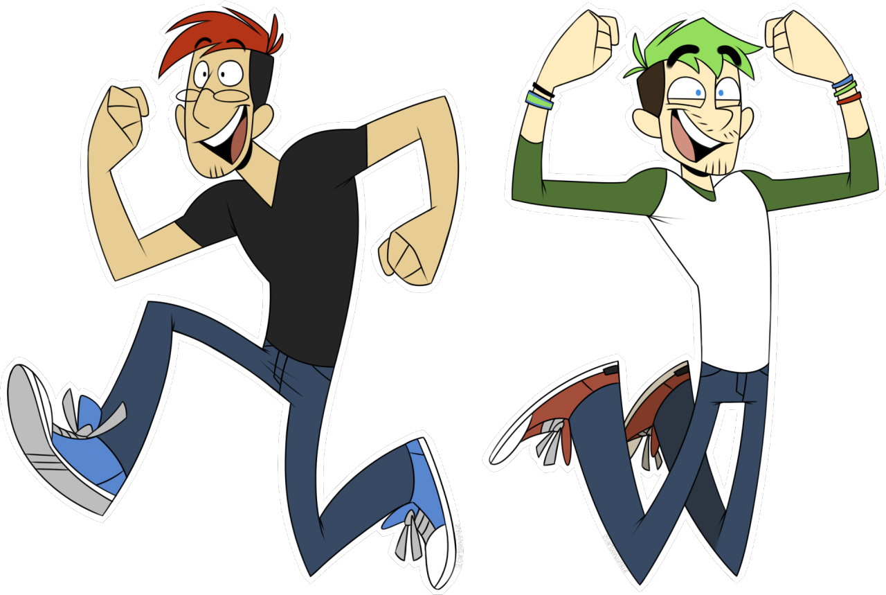 X Mark Clip Art - Cartoonjunkie Mark And Jack (1280x859), Png Download
