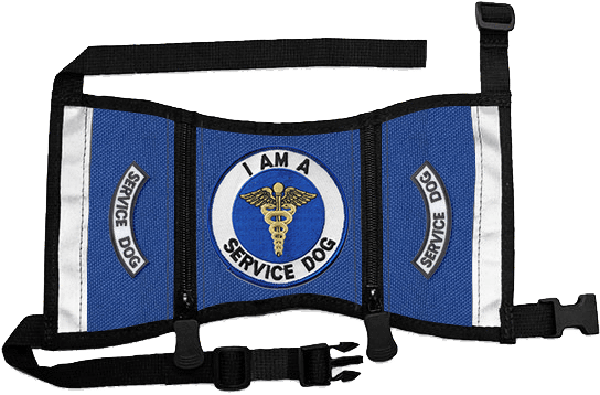 "service Dog" Cape Style Vest With Pockets - Green Service Dog Vest (550x550), Png Download