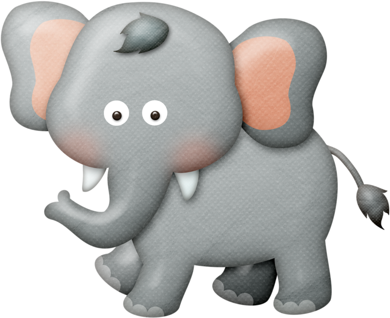 Elephants Clipart Party - Jungle Animals Clip Art (800x632), Png Download