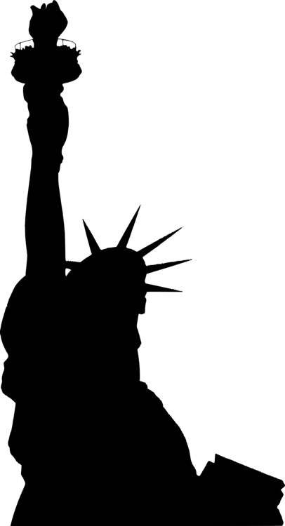 Statue Of Liberty Silhouette Statue Of Freedom - Estatua De La Libertad Cilueta Png (406x750), Png Download