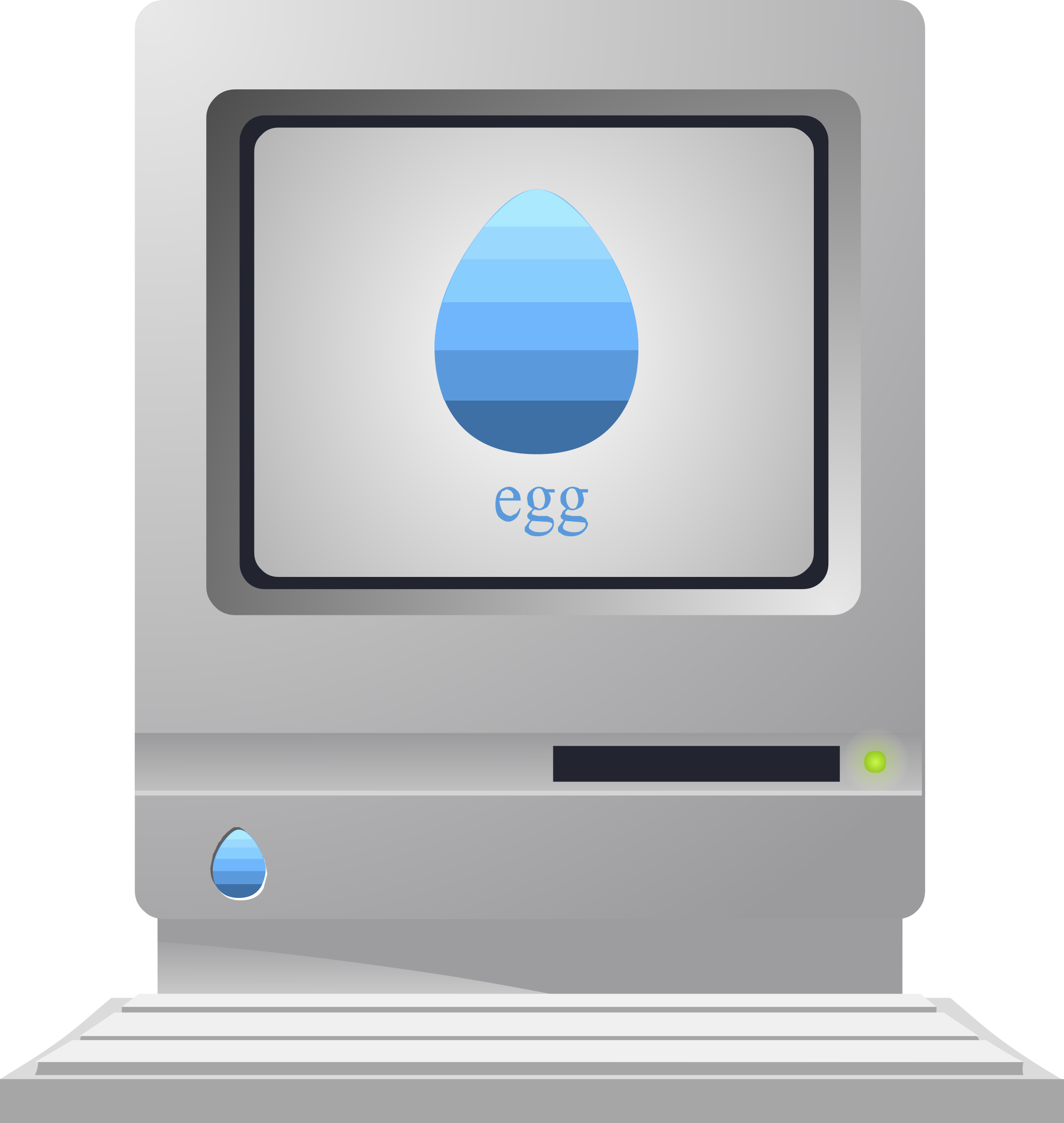 Anachronistic Vintage 'egg' Computer From Glitch Icons - Macintosh Clipart (2275x2400), Png Download