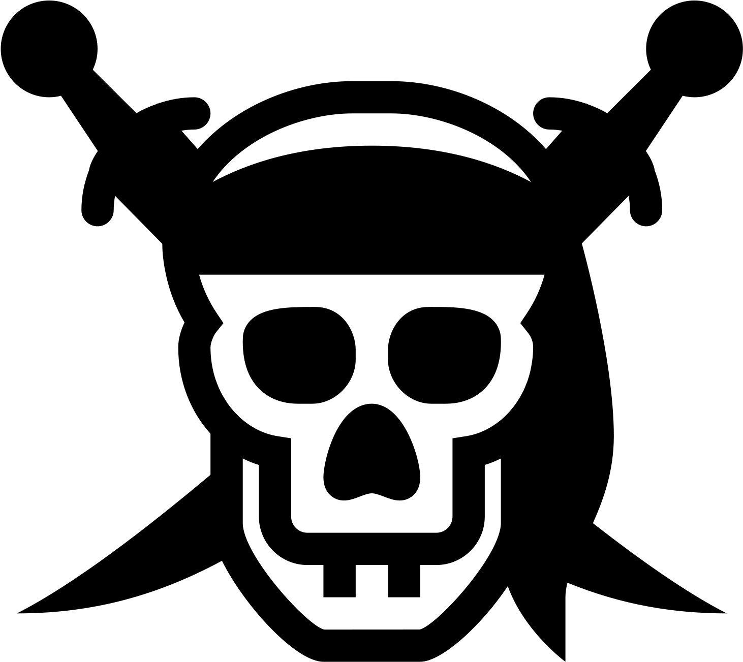 Pirates Of The Caribbean Filled Icon - Logo Pirates Of The Caribbean Icon (1600x1600), Png Download