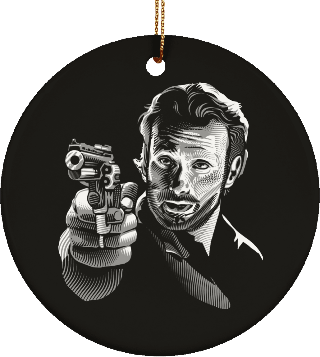Rick Grimes Christmas Ornaments - Rick Grimes (1155x1155), Png Download