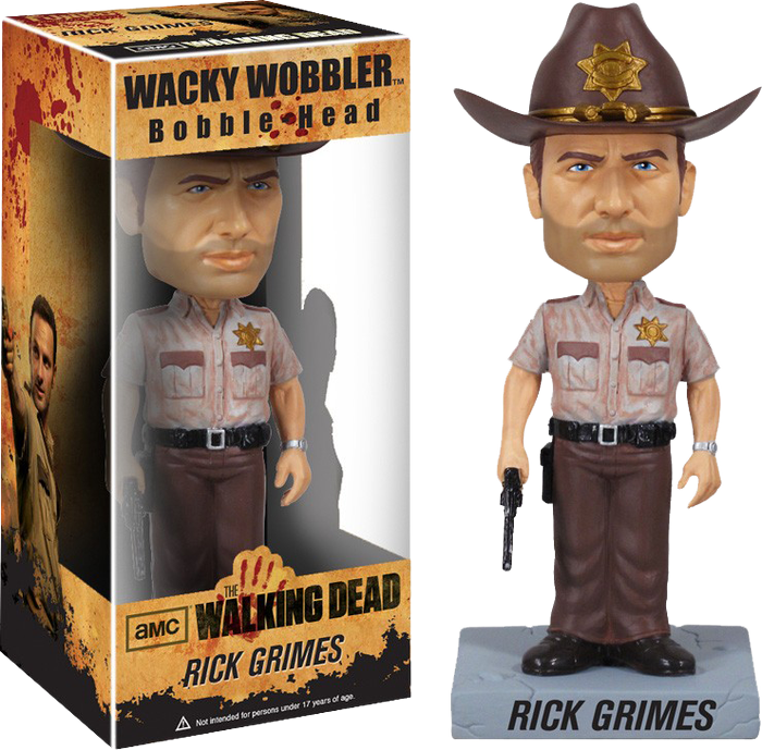 The Walking Dead - Rick Grimes Bobble Head (700x689), Png Download
