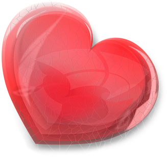 Red Broken Heart Heart Love Broken Symbol - Love (353x340), Png Download