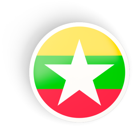 Myanmar Flag Circle Png (640x480), Png Download