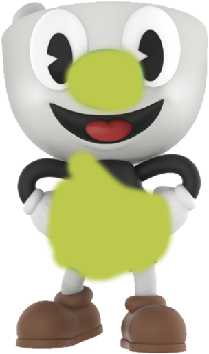 Calvin Caveman Single - Cuphead Mugman Pop! Vinyl Figure (541x541), Png Download