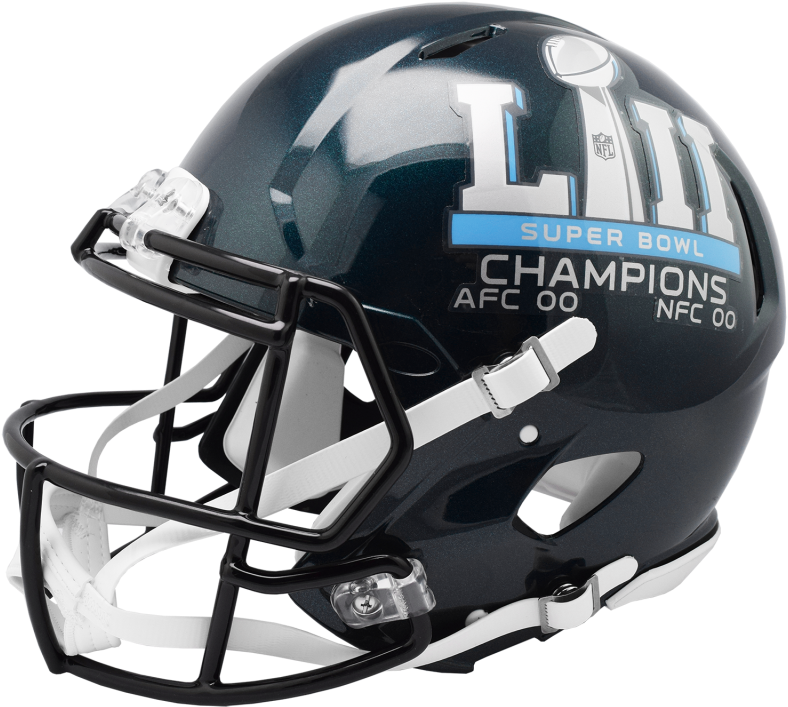Super Bowl 52 Champions Eagles Speed Authentic Helmet - Super Bowl Lii (800x725), Png Download