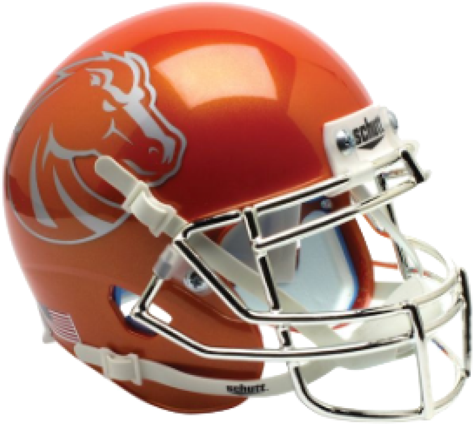 Boise State Broncos Orange Mini Helmet - Boise State Broncos Alternate 6 Schutt Mini Football (940x940), Png Download