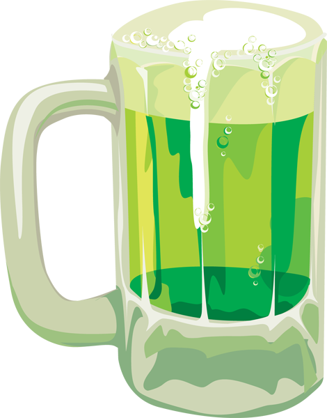 Vintage Green Beer Clip Art Free - St Patricks Day Beer Clip Art (470x600), Png Download