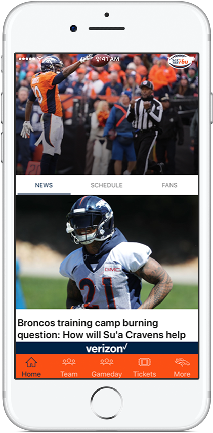 Launch Broncos 365 Mobile App & Select The Tickets - Smartphone (584x1024), Png Download