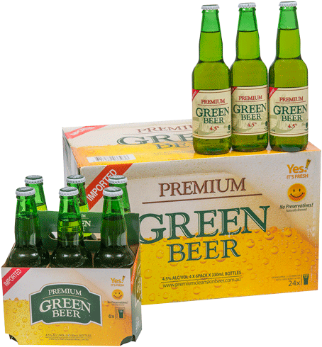 Australian Green Bottle Beer (600x543), Png Download