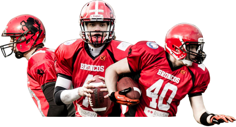American Football Club Enschede Broncos - Football Player (488x262), Png Download