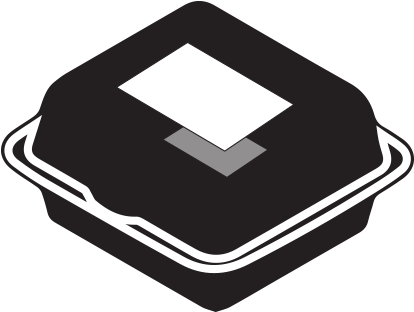 Clamshell Top/bottom Label (500x375), Png Download