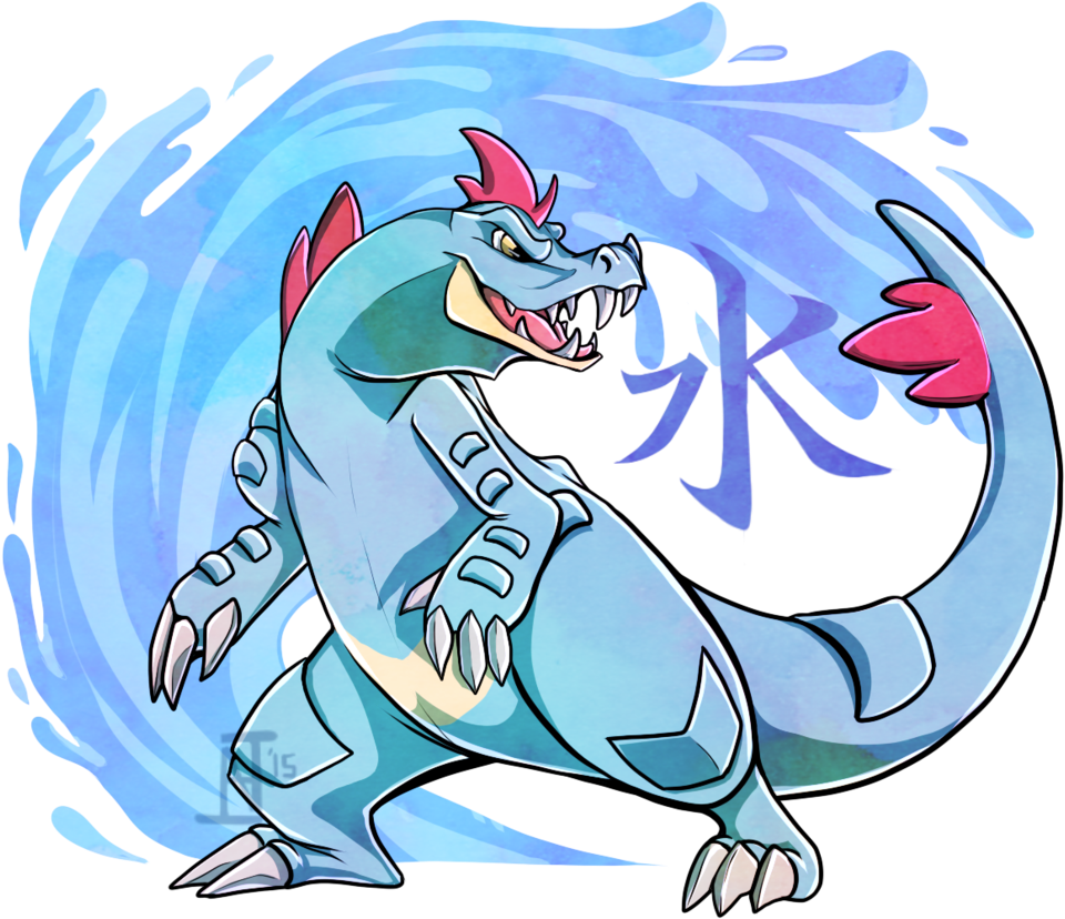 Cool Feraligatr (1024x861), Png Download