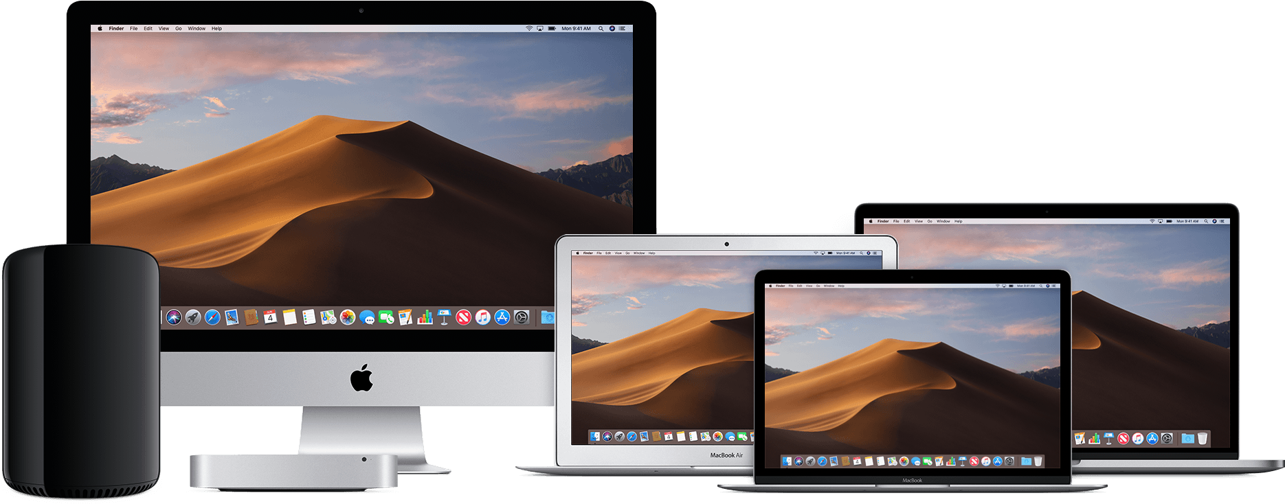 Mac Service And Repair - Apple Mac Family (1880x760), Png Download