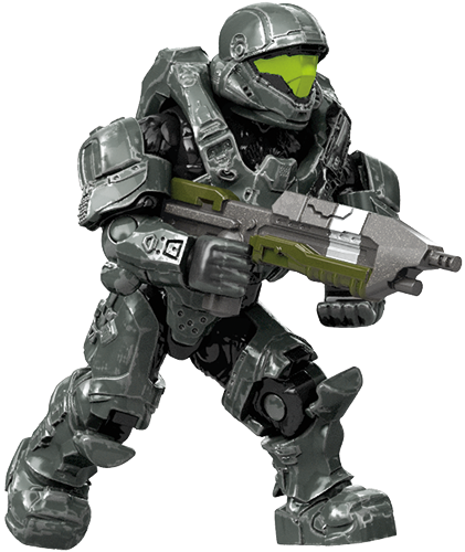 Unsc Spartan Buck - Halo Mega Bloks Construx (421x500), Png Download