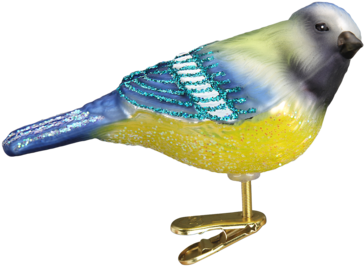Blue Tit Ornament - Old World Christmas Clip Ornament - Steller's Jay (387x387), Png Download