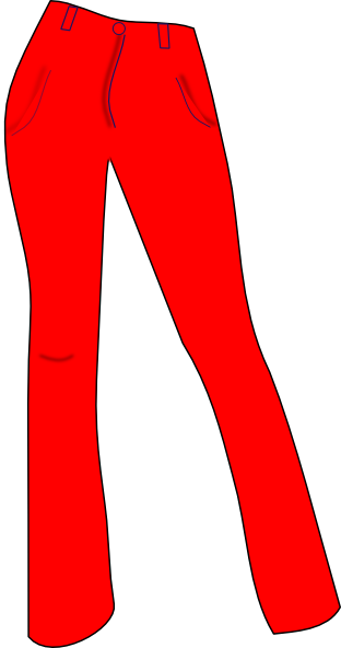 Image Pants Clip Animated - Red Pants Png (312x592), Png Download