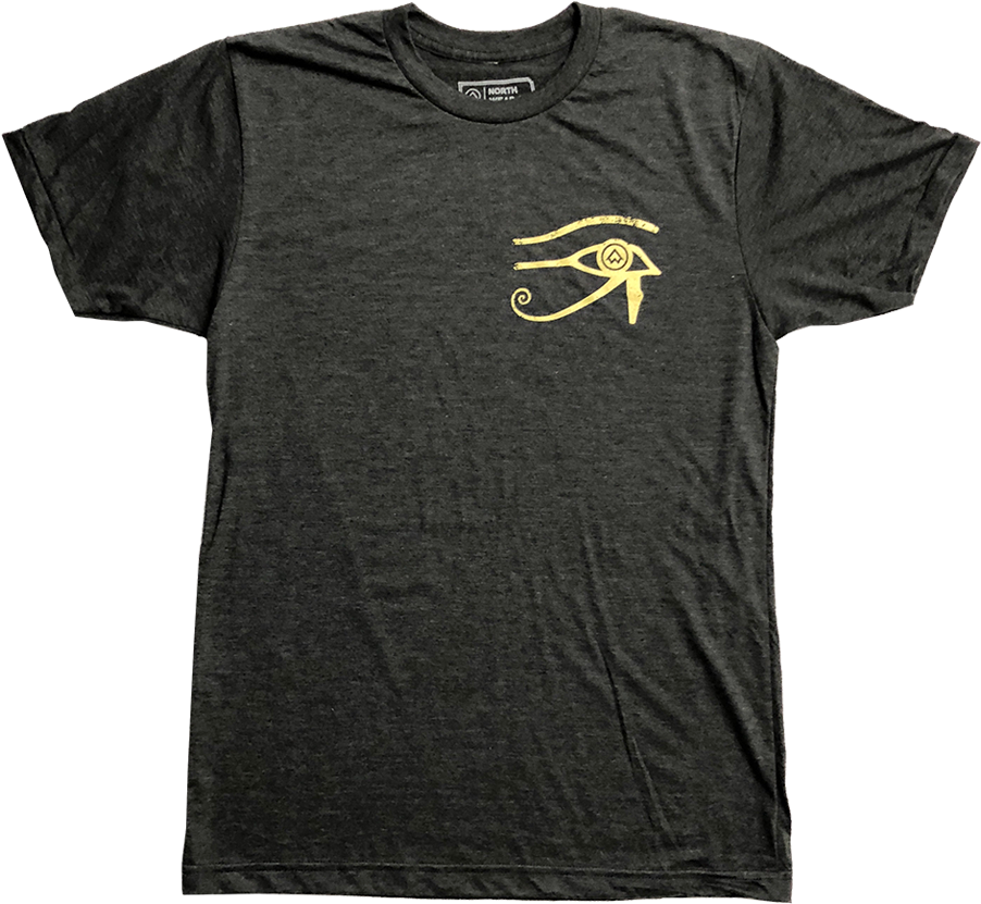 "eye Of Horus" Heather Black T-shirt - T-shirt (1024x1024), Png Download