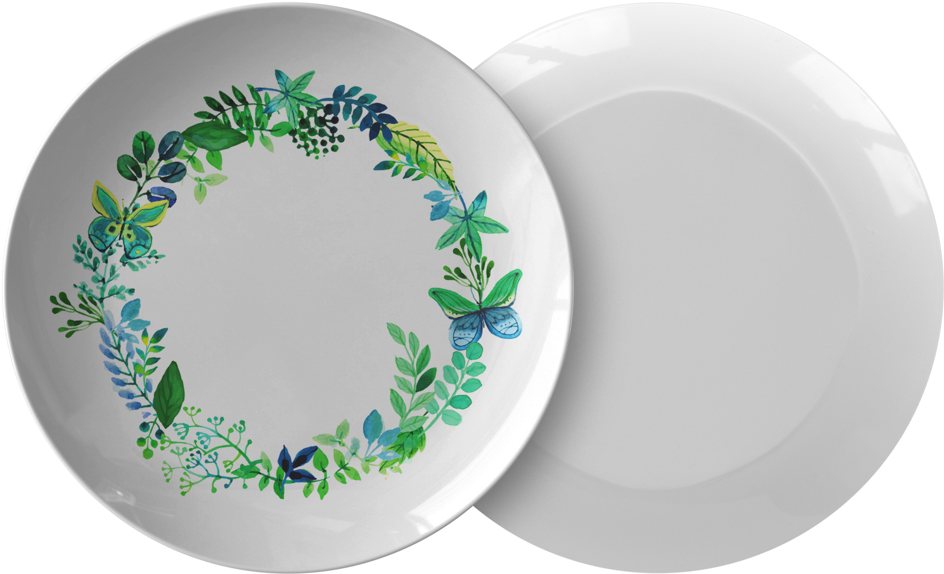 Butterfly Wreath Watercolor Designer Dinner Plate 10 - Address Book For Women (address Book Large Print) (2000x2000), Png Download