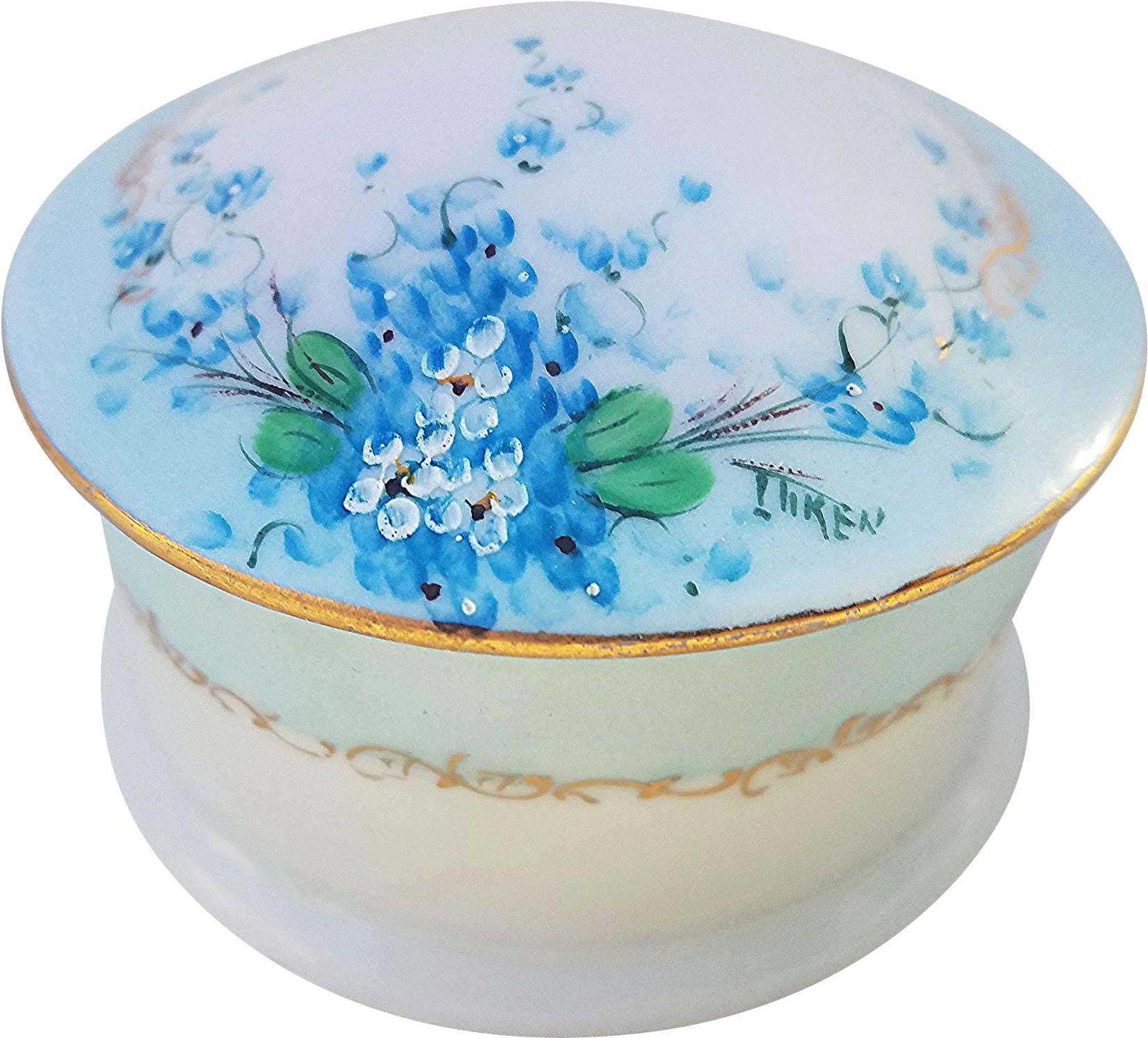 & G Royal Austria 1900's Hand Painted 'forget Me Not' - Porcelain (1650x1650), Png Download