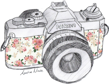 Vintage Camera Shared By Cydine On We Heart It - Camera Drawing (500x344), Png Download