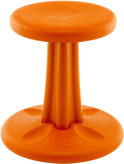 14" Antimicrobial Orange Wobble Kids Chair - Wobble Chair (464x600), Png Download